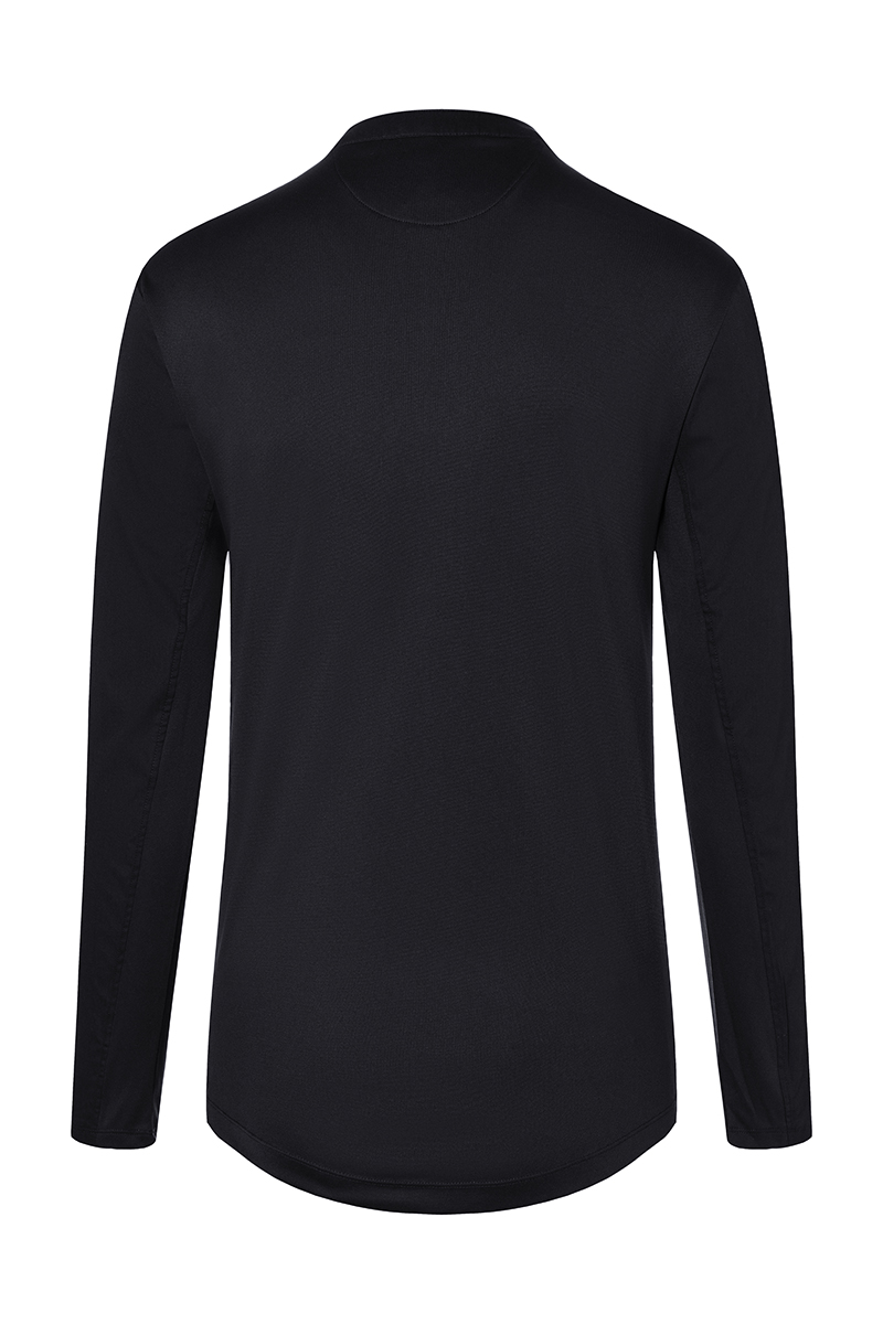 Kochjacke Damen Schwarz – Langarm Damen-Arbeitsshirt Performance, Detailansicht