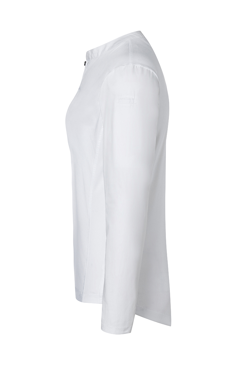 Kochjacke Damen Weiß – Langarm Damen-Arbeitsshirt Performance, Detailansicht