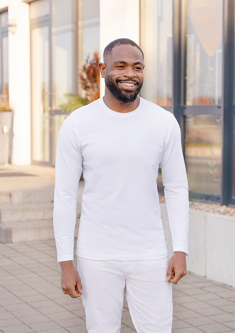 Langarmshirt Herren – Langarm Herren Workwear Shirt Casual-Flair