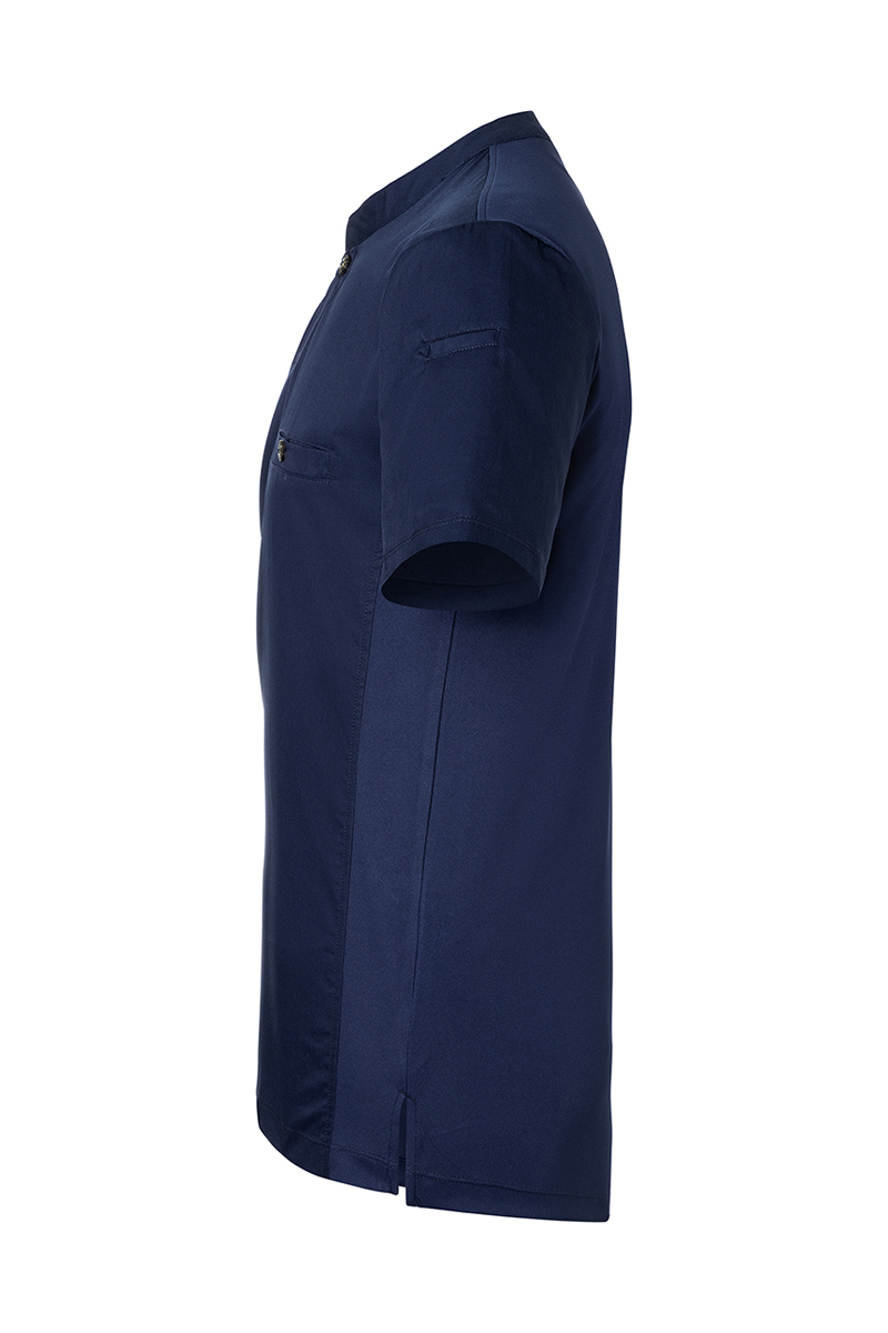 Kochjacke Herren Marine – Kurzarm Arbeitsshirt Performance, Detailansicht