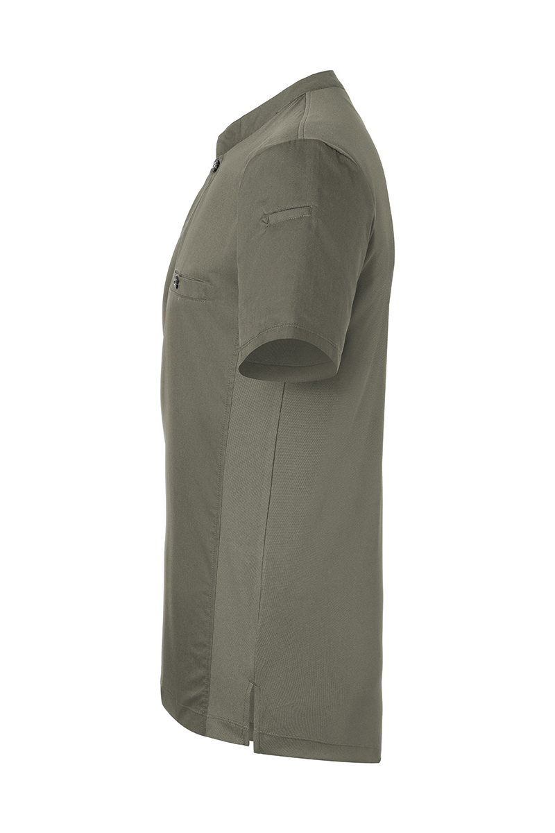 Kochjacke Herren Salbei – Kurzarm Arbeitsshirt Performance, Detailansicht