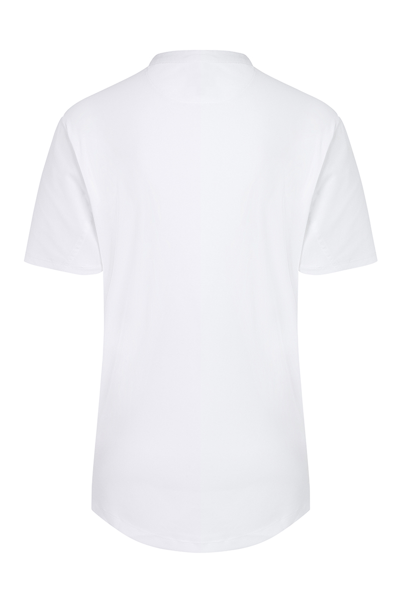 Kochjacke Herren Weiß – Kurzarm Arbeitsshirt Performance, Detailansicht