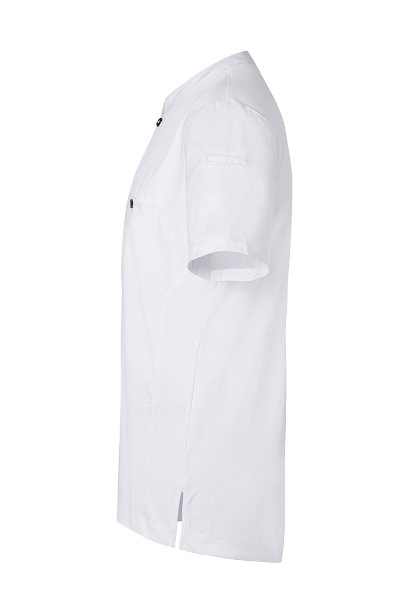 Kochjacke Herren Weiß – Kurzarm Arbeitsshirt Performance, Detailansicht