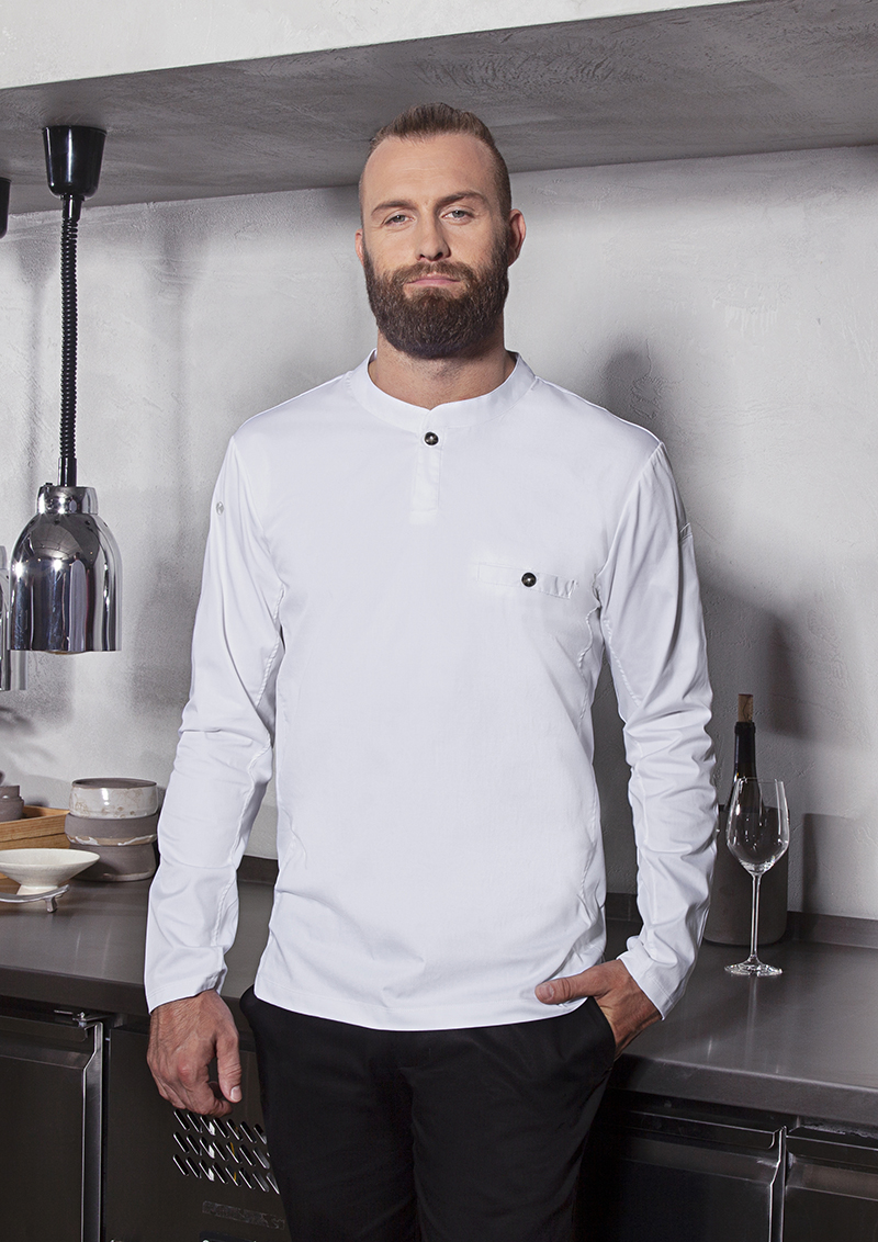Kochjacke Herren – Langarm Arbeitsshirt Performance