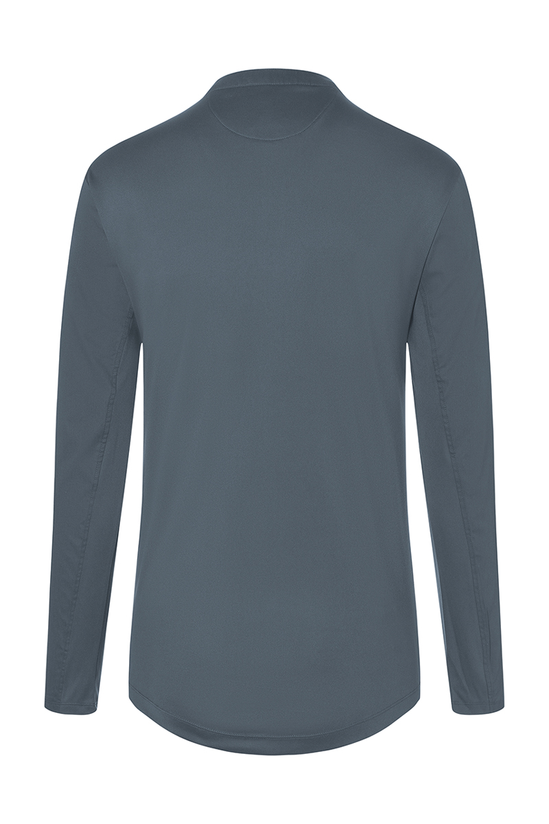 Kochjacke Herren Anthrazit – Langarm Arbeitsshirt Performance, Detailansicht