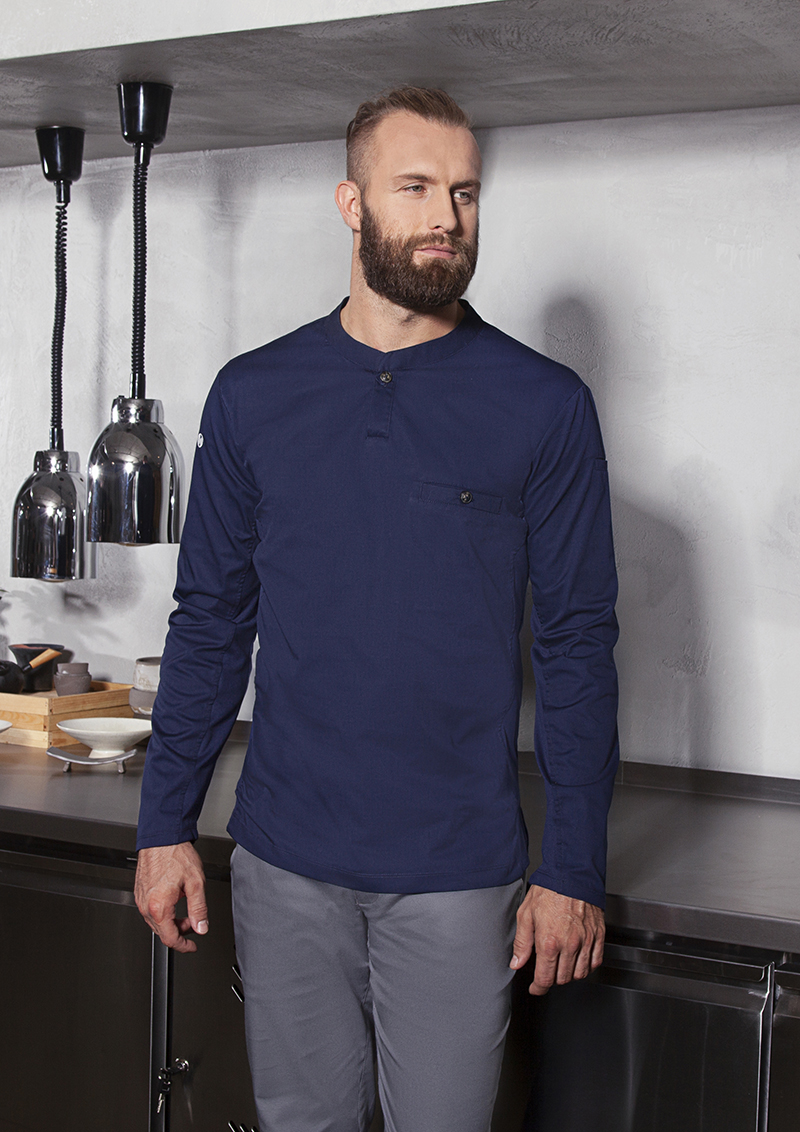 Kochjacke Herren Marine – Langarm Arbeitsshirt Performance