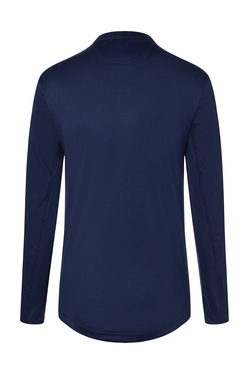Kochjacke Herren Marine – Langarm Arbeitsshirt Performance, Detailansicht