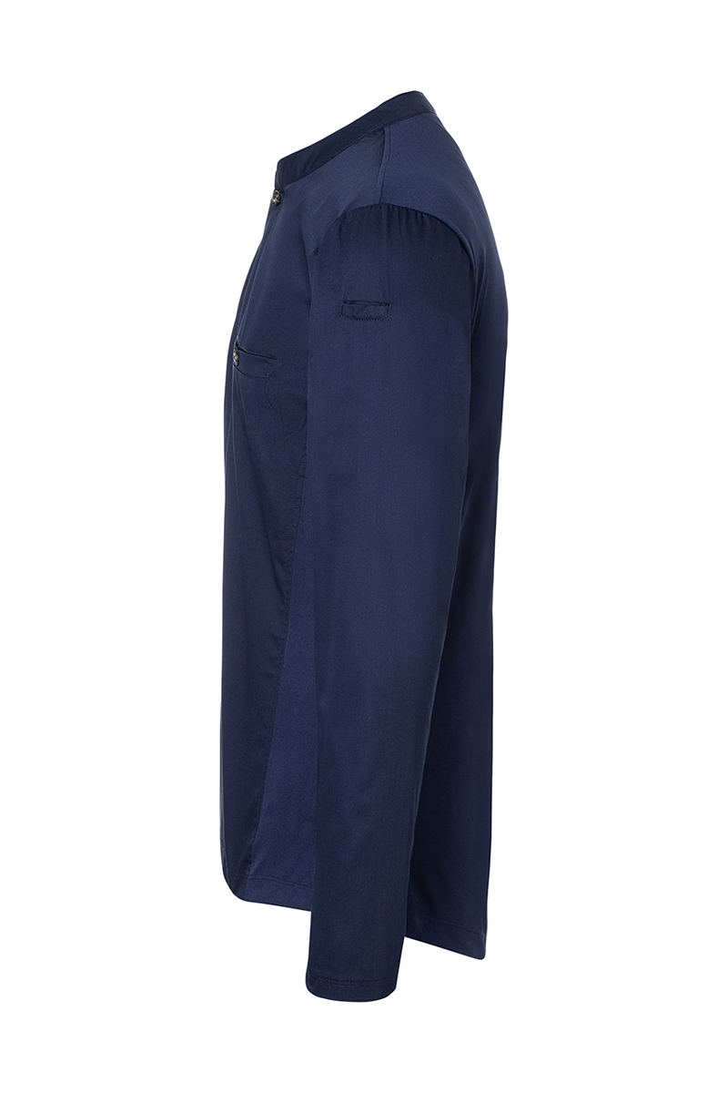 Kochjacke Herren Marine – Langarm Arbeitsshirt Performance, Detailansicht