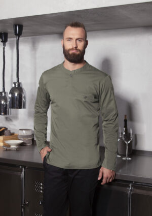 Kochjacke Herren – Langarm Arbeitsshirt Performance