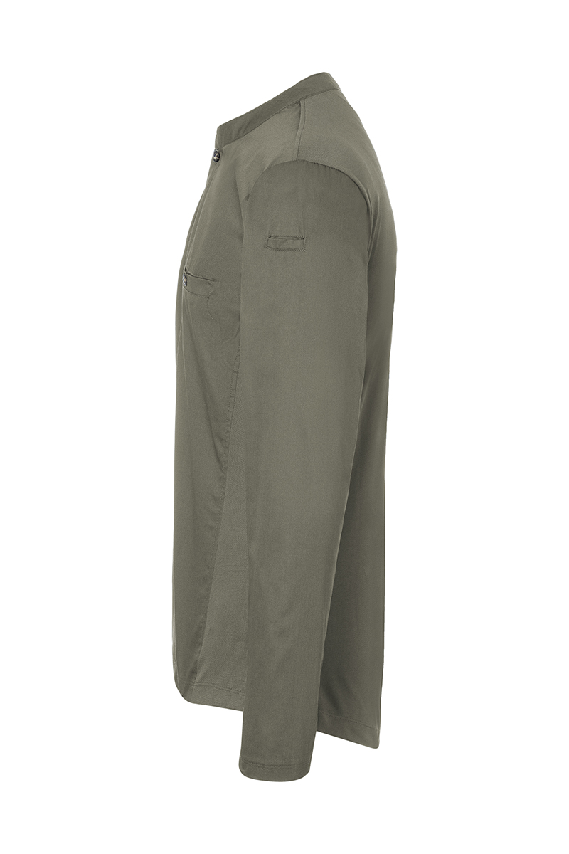 Kochjacke Herren Salbei – Langarm Arbeitsshirt Performance, Detailansicht