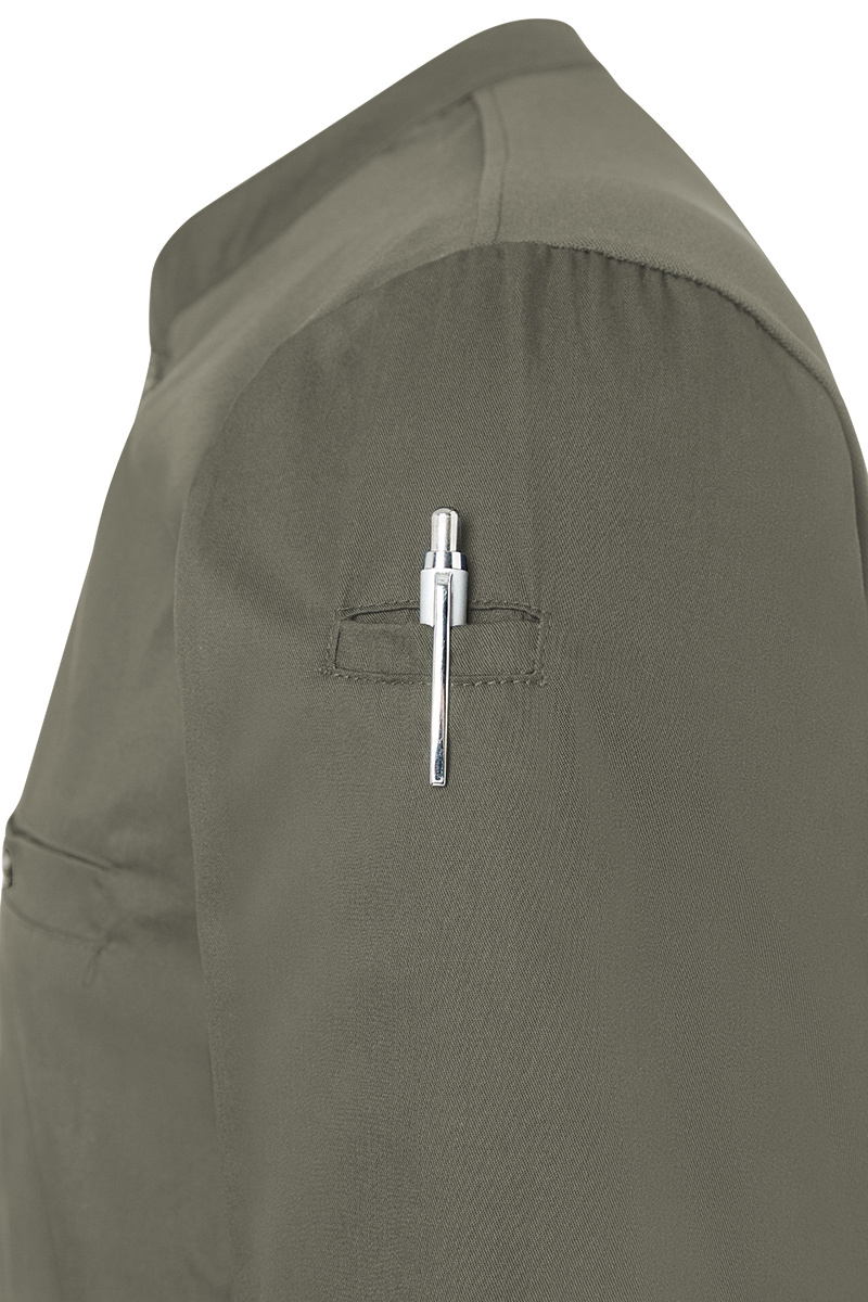 Kochjacke Herren Salbei – Langarm Arbeitsshirt Performance, Detailansicht