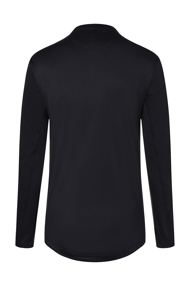 Kochjacke Herren Schwarz – Langarm Arbeitsshirt Performance, Detailansicht