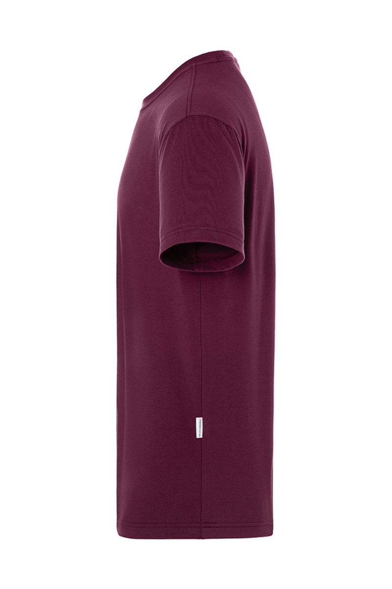 T-Shirt Herren Aubergine – Herren Workwear T-Shirt Casual-Flair, Detailansicht