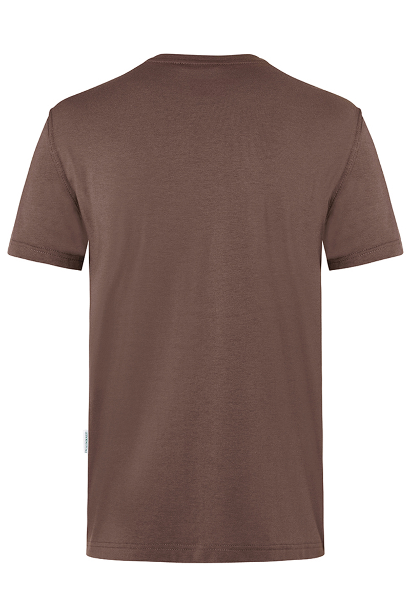 T-Shirt Herren Hellbraun – Herren Workwear T-Shirt Casual-Flair, Detailansicht