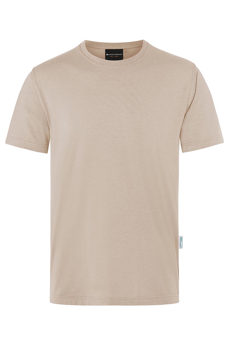 T-Shirt Herren Sand – Herren Workwear T-Shirt Casual-Flair, Detailansicht