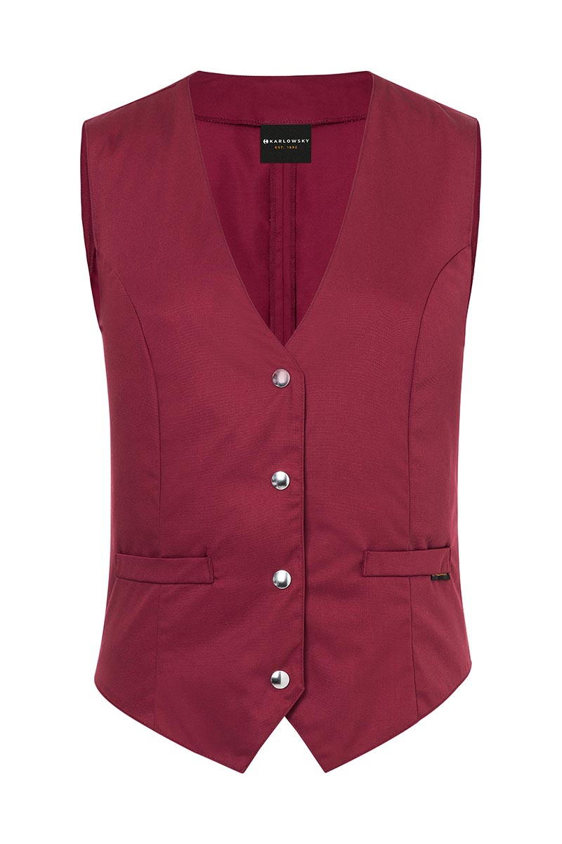 Kellnerweste Damen Bordeaux – Damenweste Lena