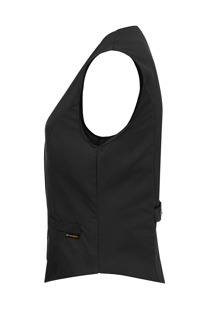 Kellnerweste Damen Schwarz – Damenweste Lena, Detailansicht