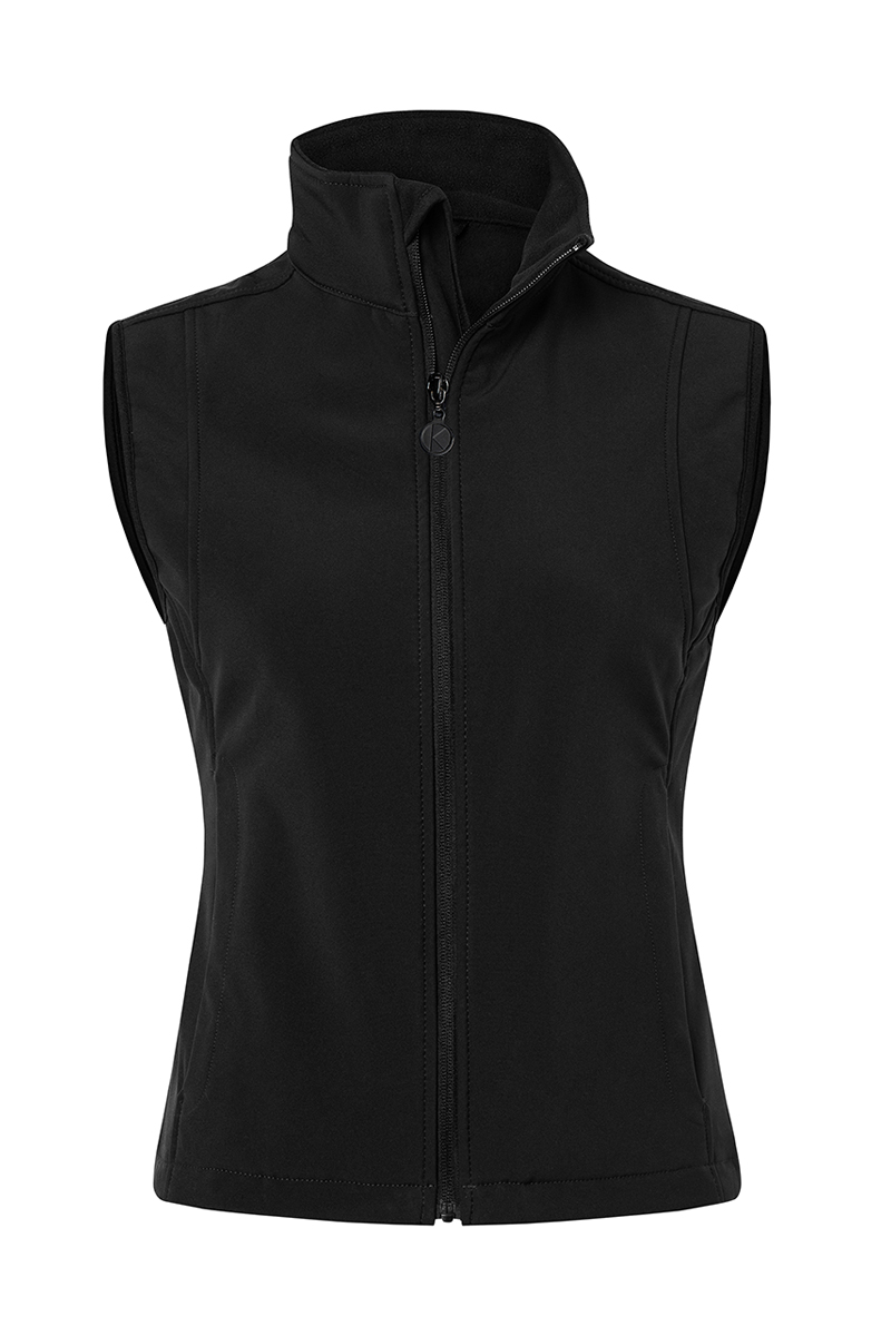 Softshellweste Damen Schwarz – Damen Softshellweste Classic, Detailansicht