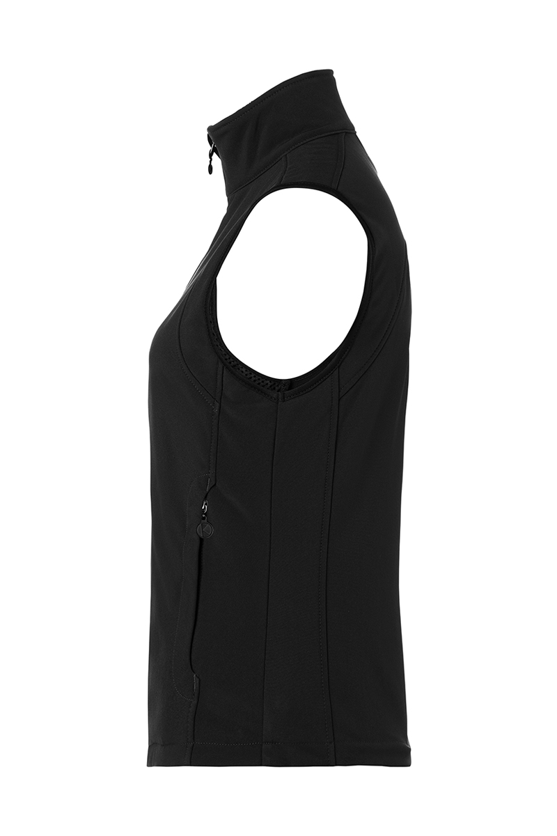 Softshellweste Damen Schwarz – Damen Softshellweste Classic, Detailansicht