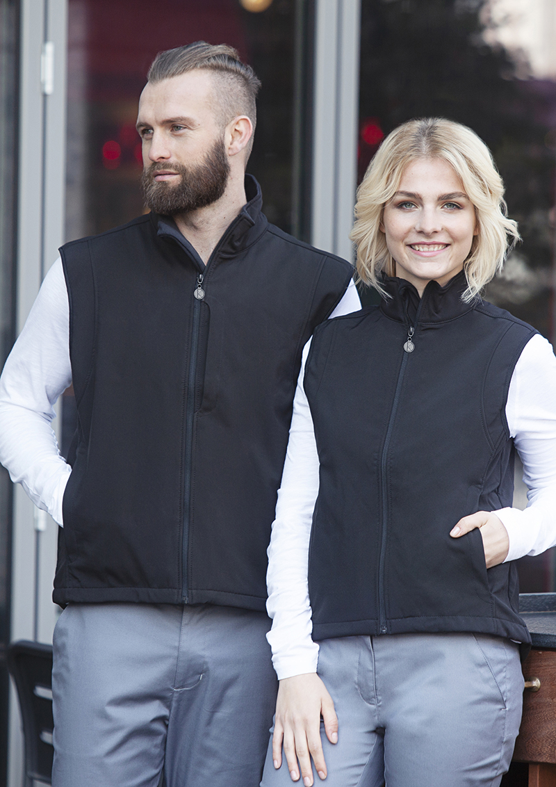 Softshellweste Damen Schwarz – Damen Softshellweste Classic, Detailansicht