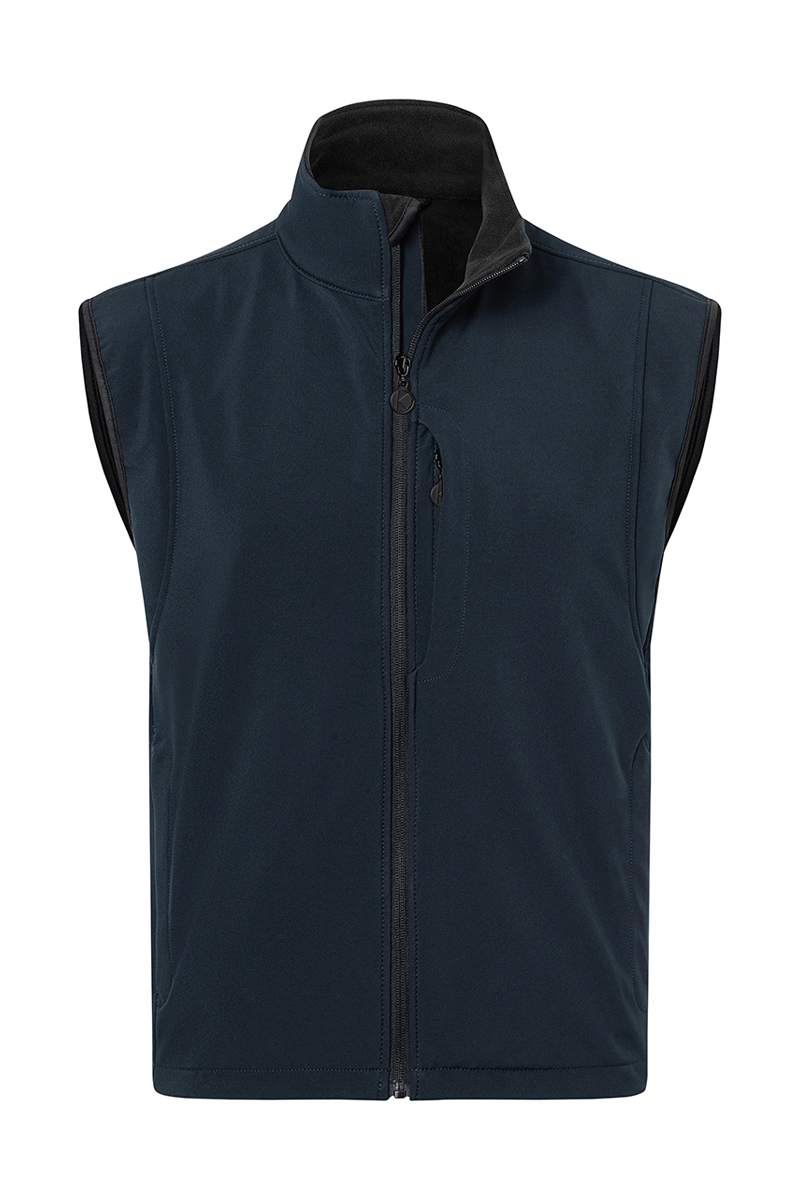 Softshellweste Herren Marine – Herren Softshellweste Classic, Detailansicht