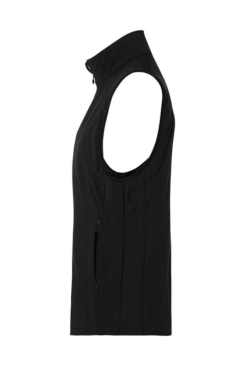 Softshellweste Herren Schwarz – Herren Softshellweste Classic, Detailansicht