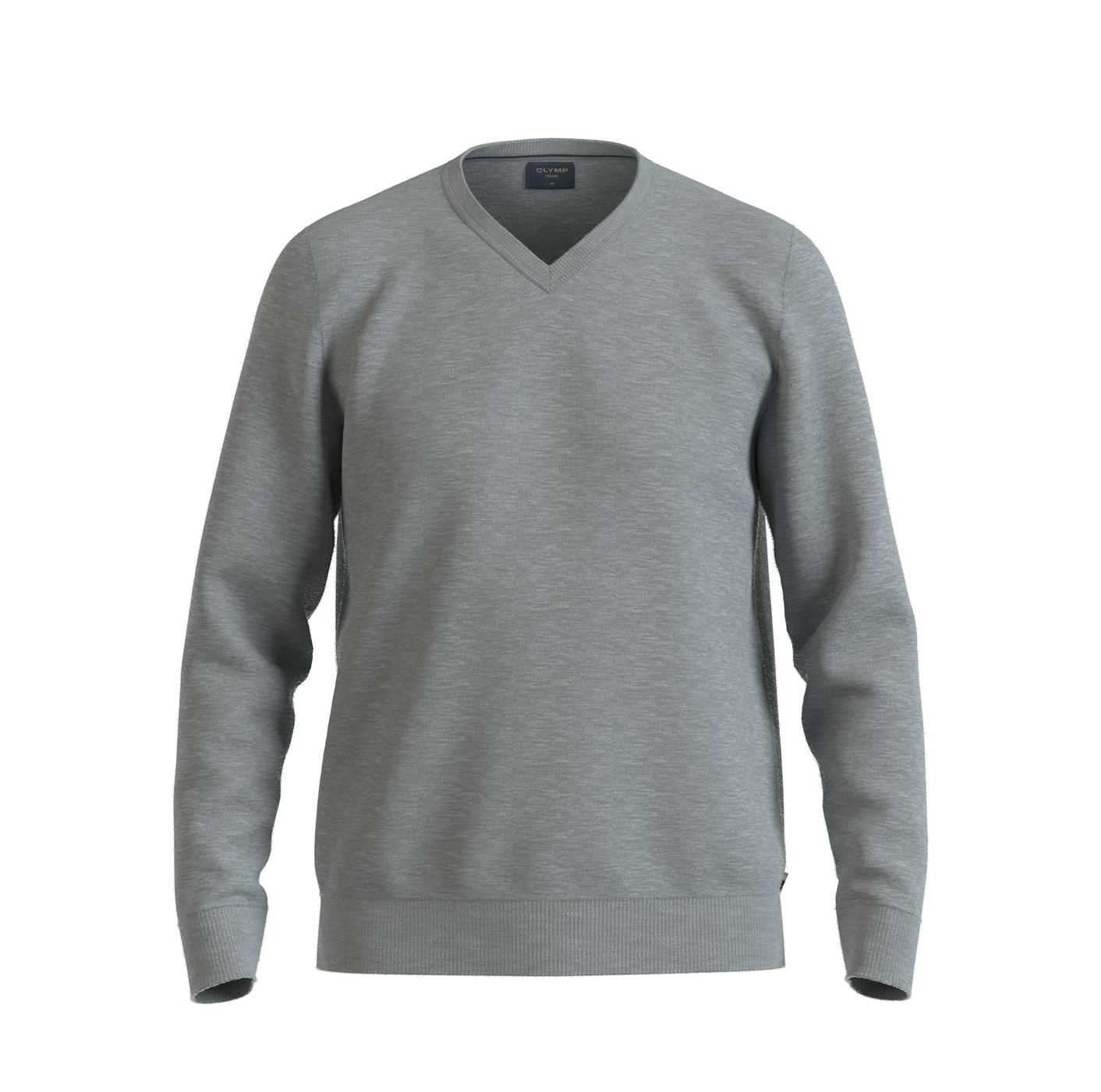 Pullover Herren Silbergrau – OLYMP Casual Strick Regular Fit
