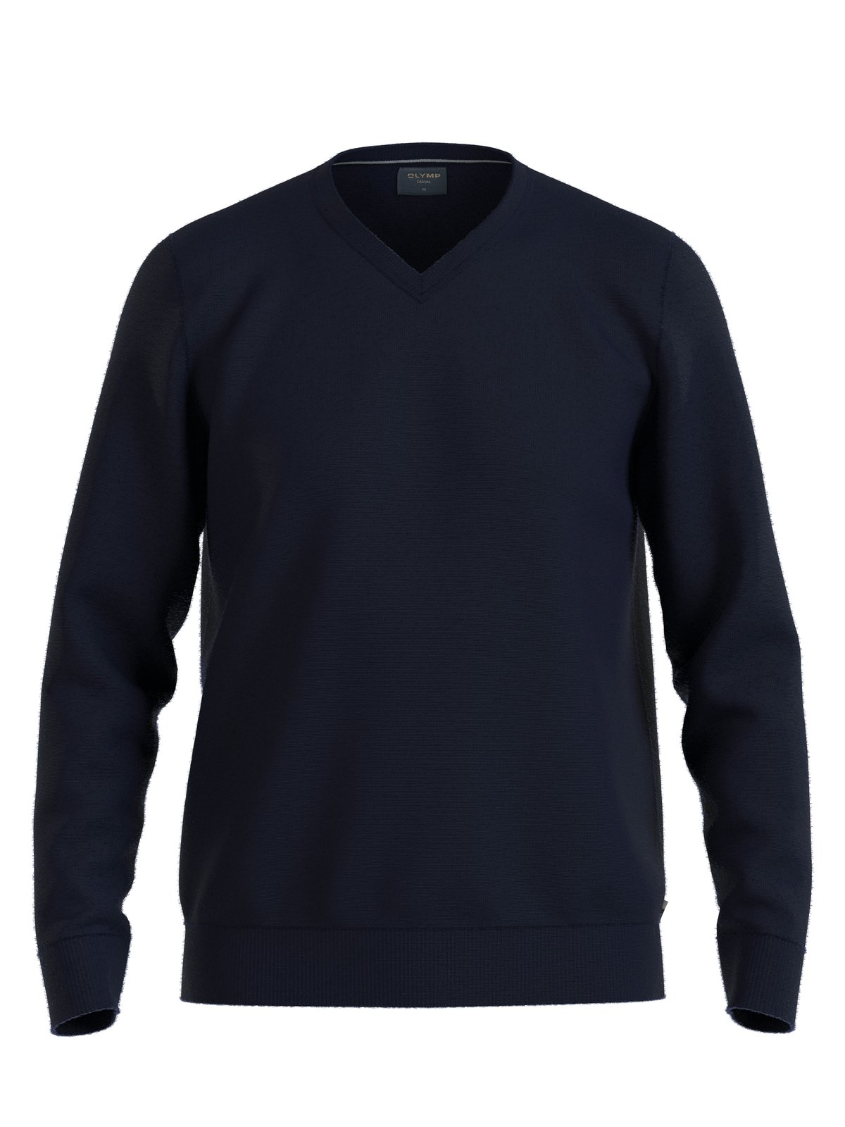 Pullover Herren Marine – OLYMP Casual Strick Regular Fit, Detailansicht