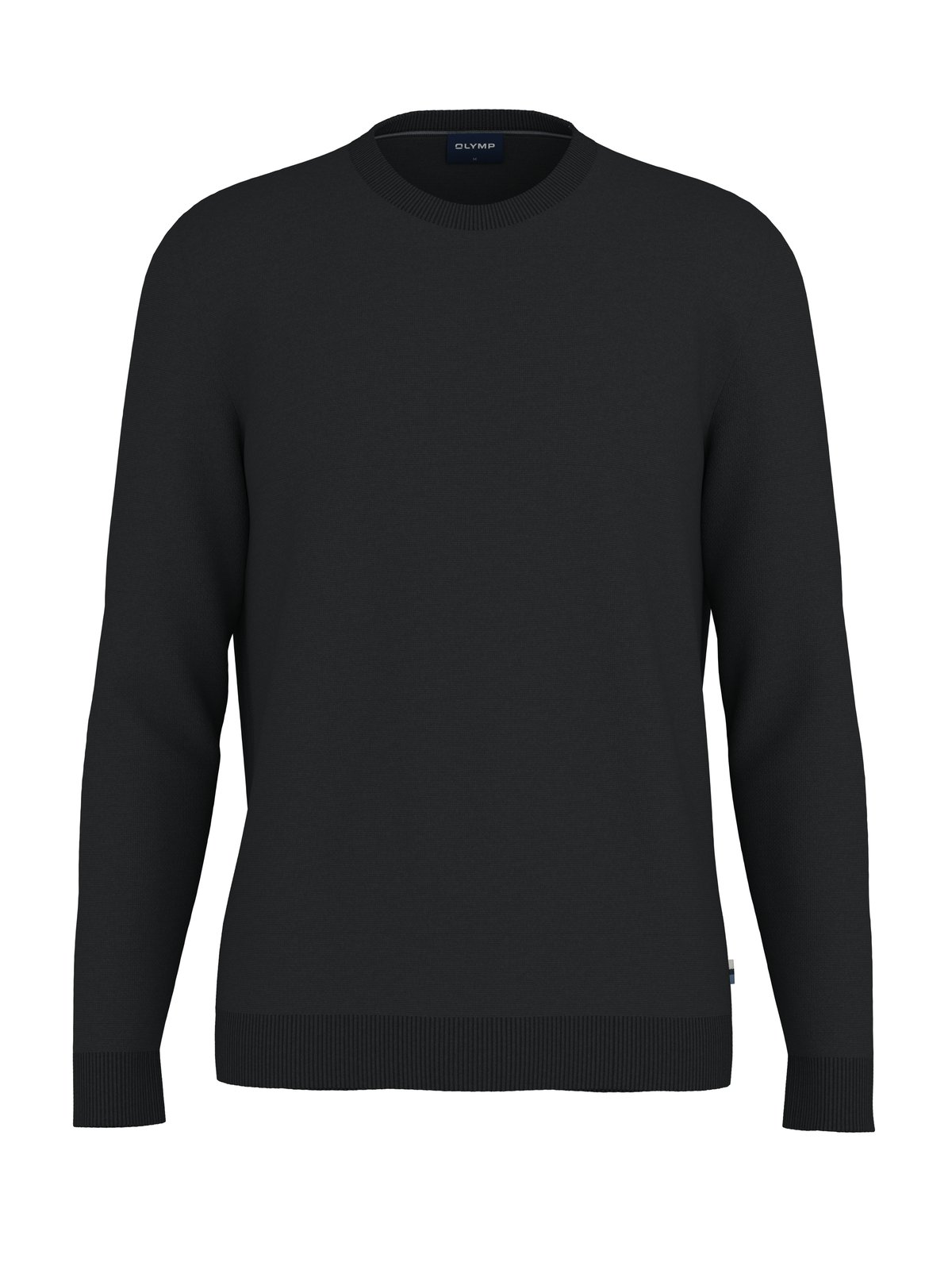 Pullover Herren Graphit – OLYMP Casual Strick Modern Fit, Detailansicht