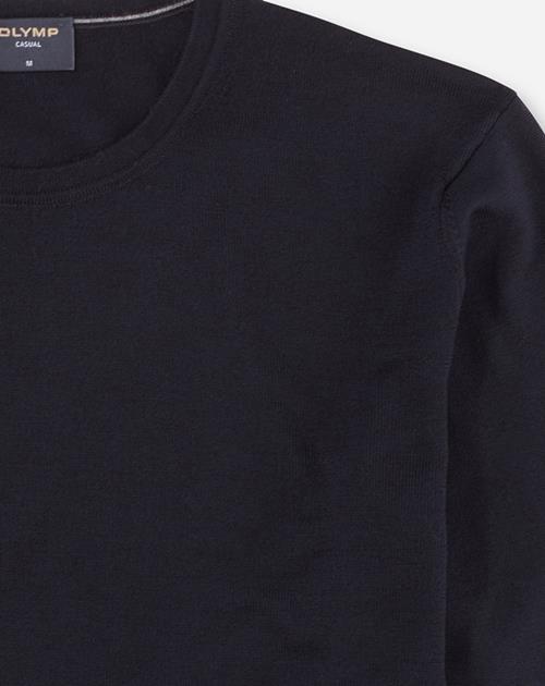 Pullover Herren Marine – OLYMP Casual Strick Modern Fit, Detailansicht