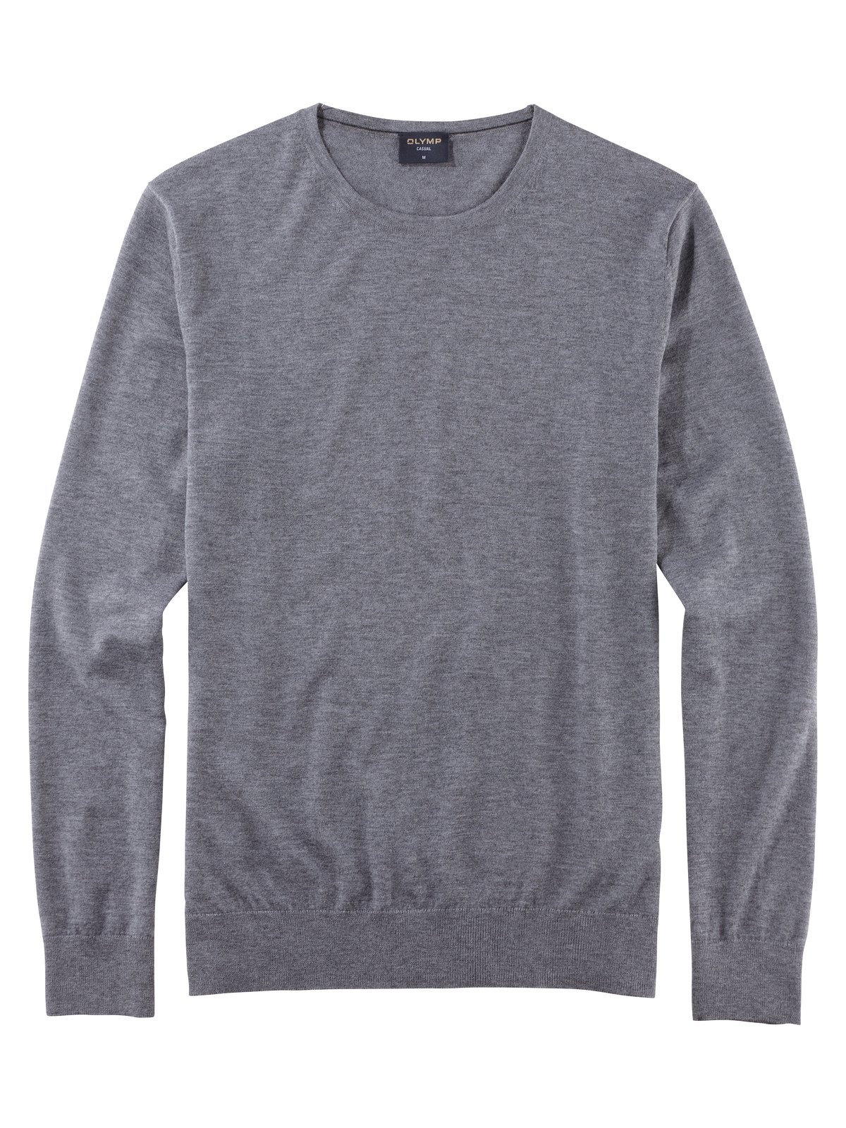 Pullover Herren Silbergrau – OLYMP Casual Strick Body Fit