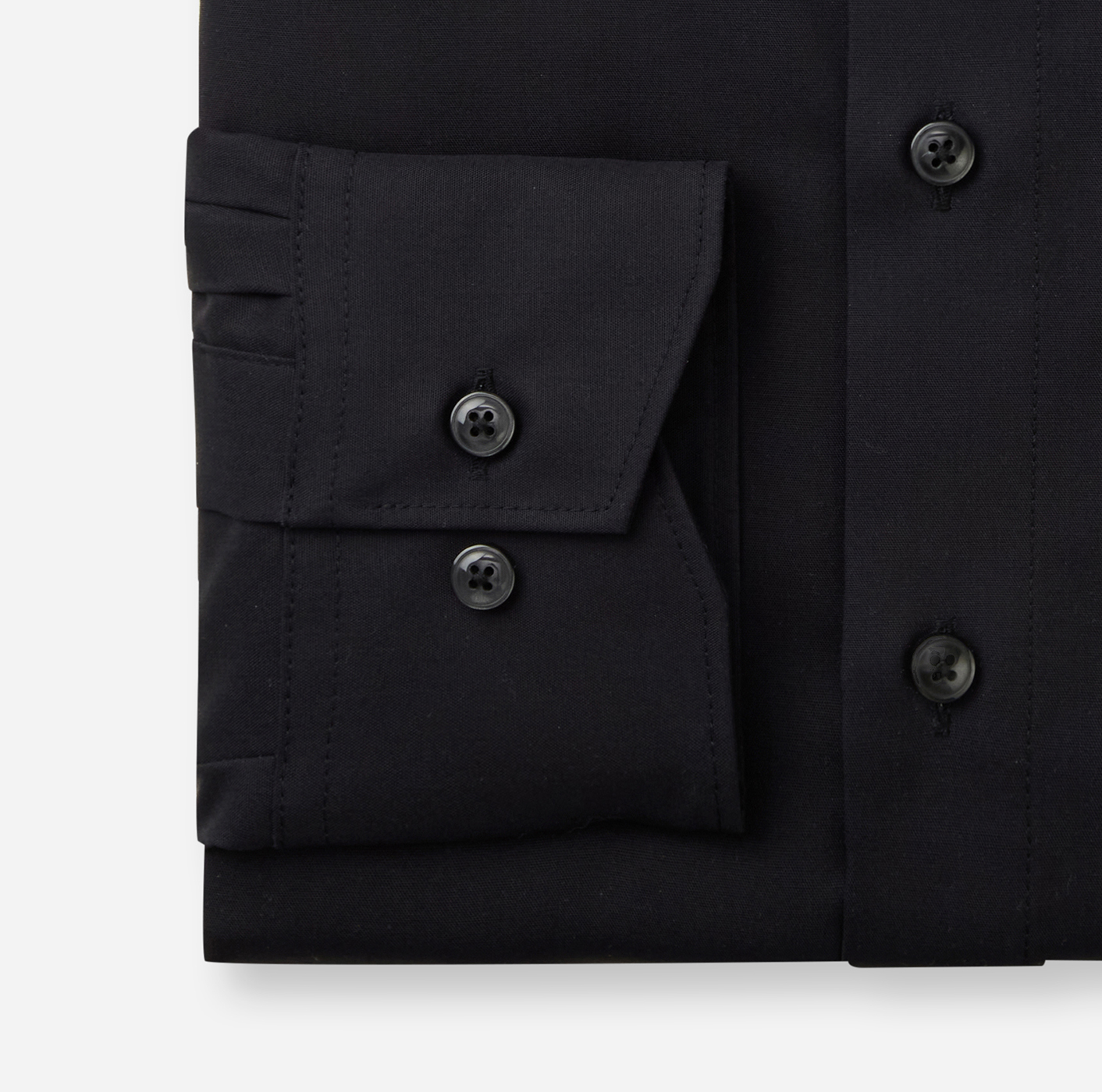 Hemd Herren Schwarz – OLYMP Luxor Comfort Fit, Detailansicht