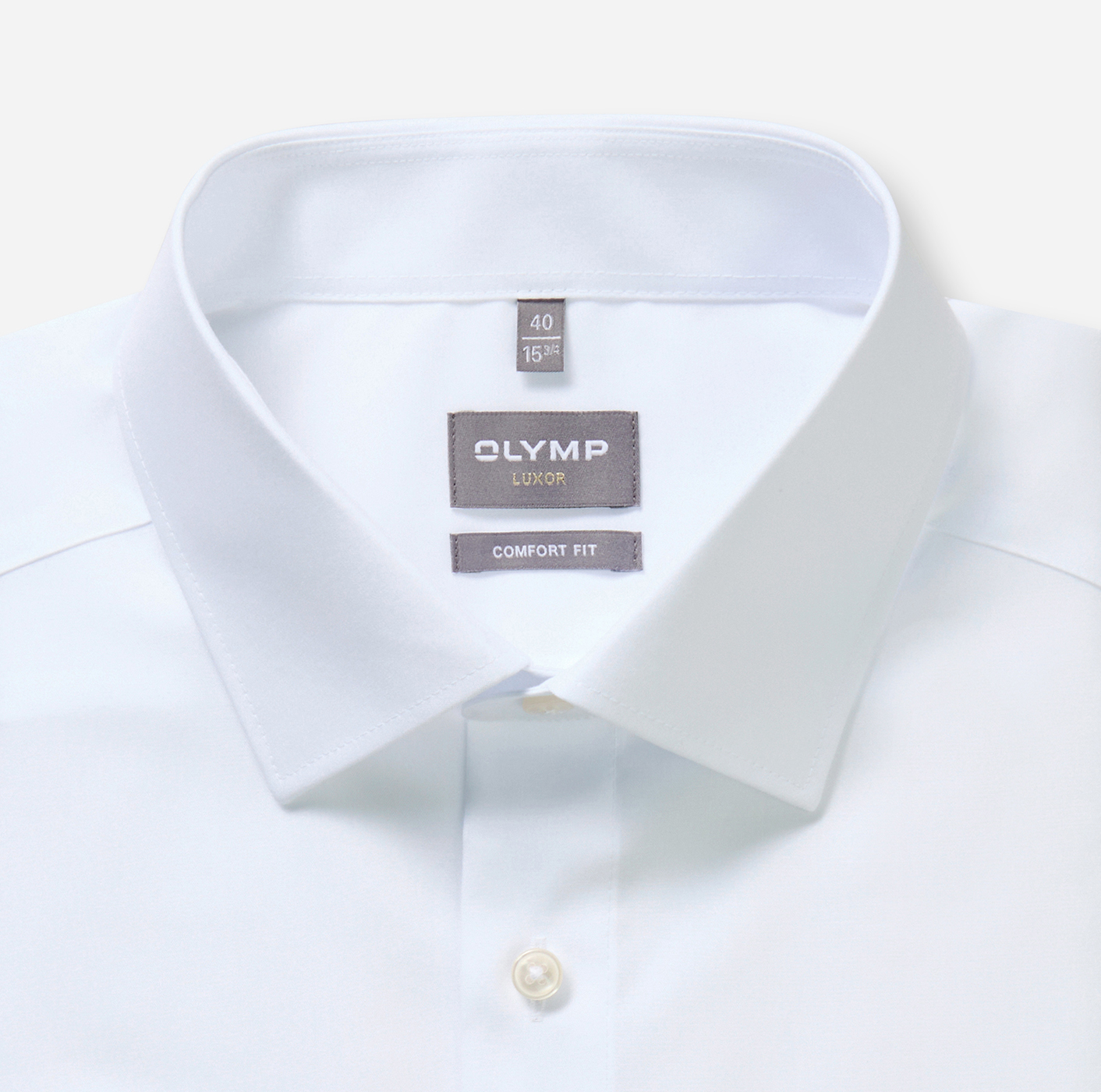 Hemd Herren Weiß – OLYMP Luxor Comfort Fit Extra langer Arm, Detailansicht