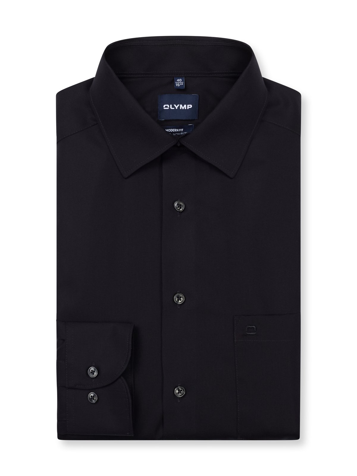 Hemd Herren Schwarz – OLYMP Luxor Modern Fit Extra langer Arm