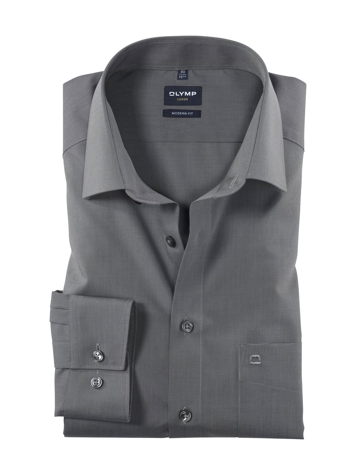Hemd Herren Mittelgrau – OLYMP Luxor Modern Fit