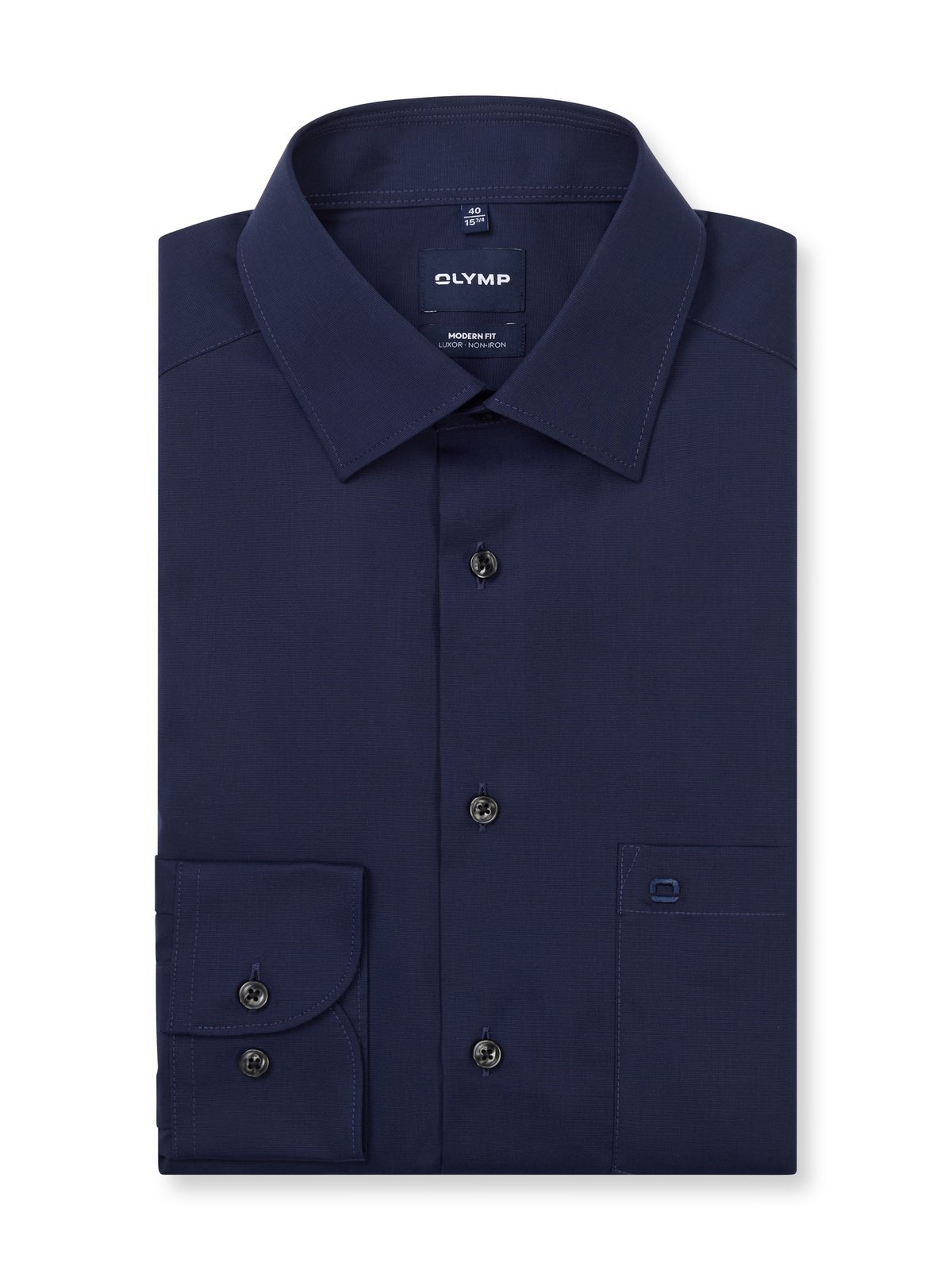 Hemd Herren Indigo – OLYMP Luxor Modern Fit, Detailansicht