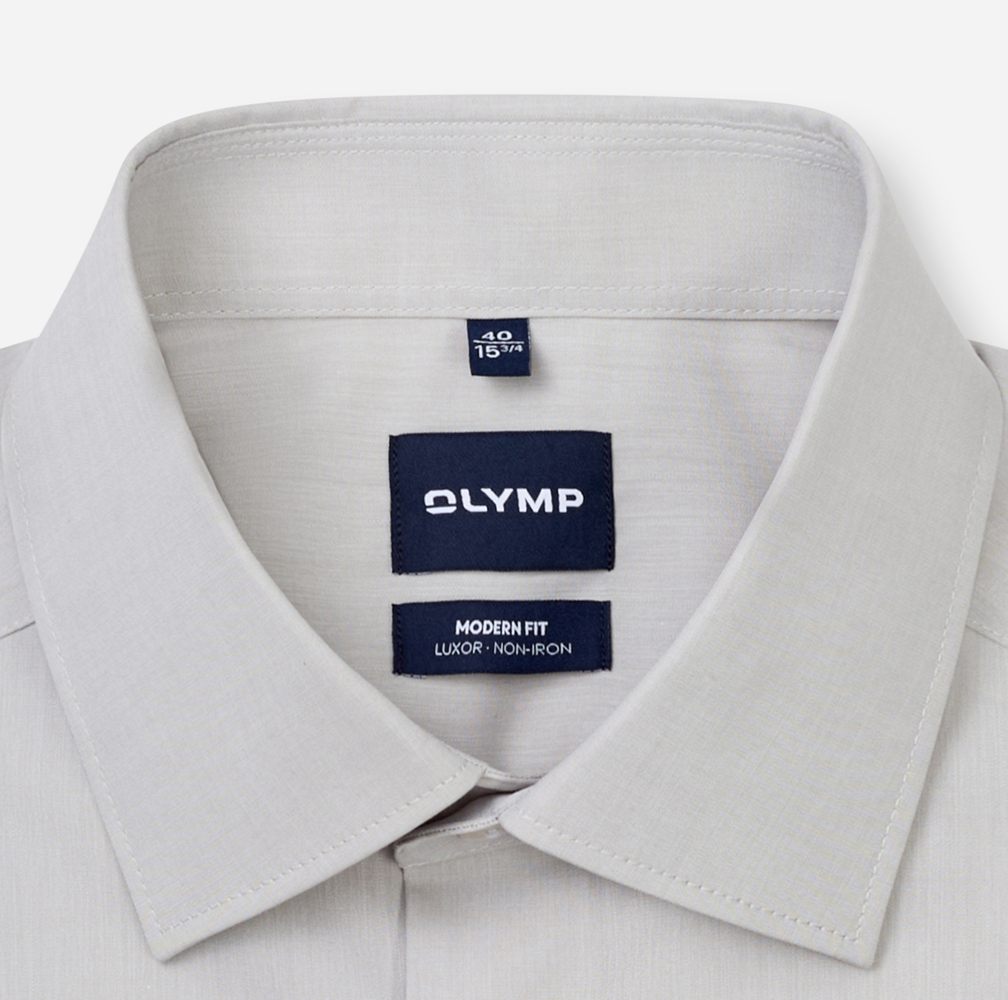 Hemd Herren Silbergrau – OLYMP Luxor Modern Fit, Detailansicht