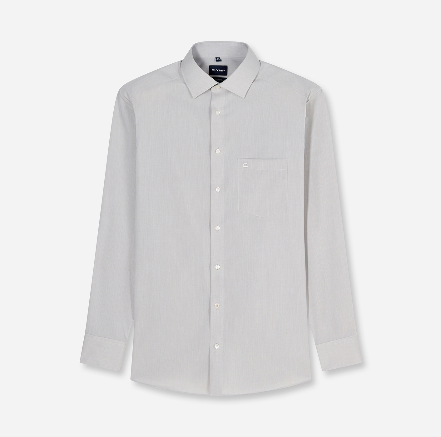 Hemd Herren Silbergrau – OLYMP Luxor Modern Fit, Detailansicht