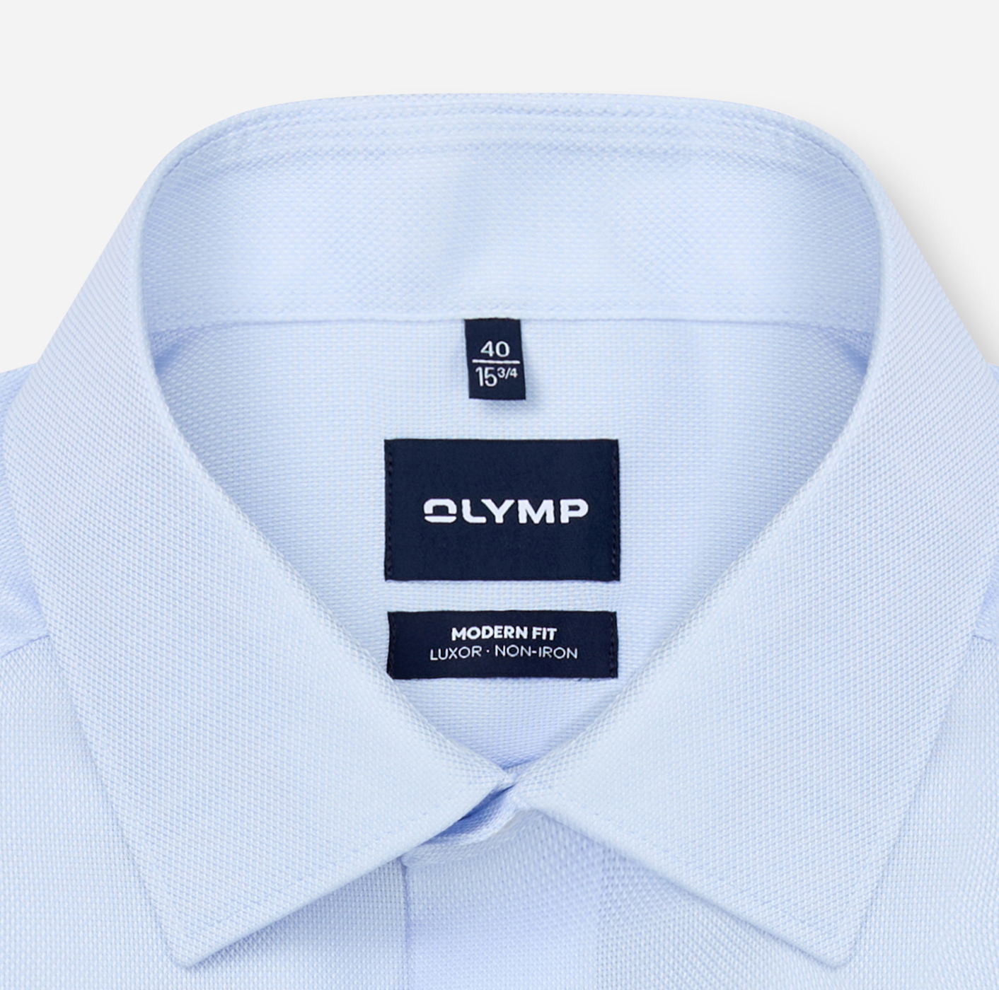 Hemd Herren Bleu – OLYMP Luxor Modern Fit, Detailansicht