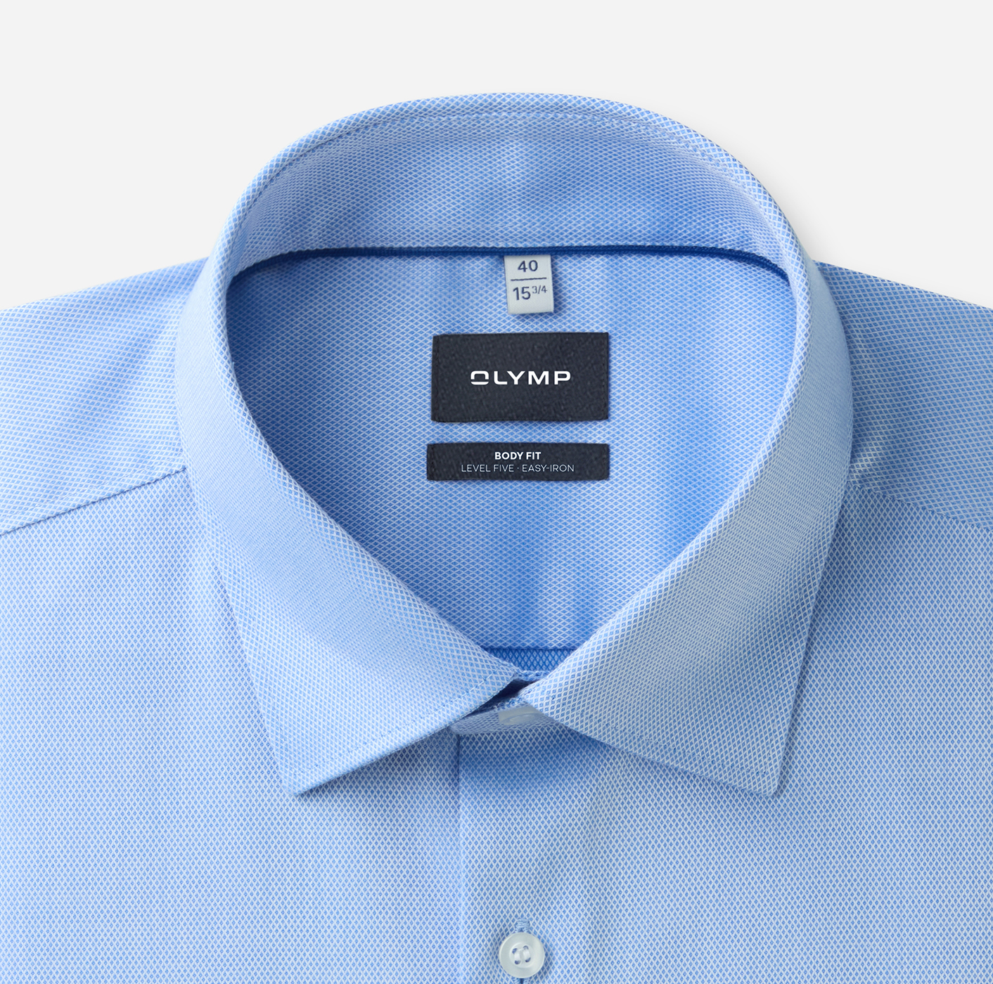 Hemd Herren Blau – OLYMP Level Five Body Fit, Detailansicht
