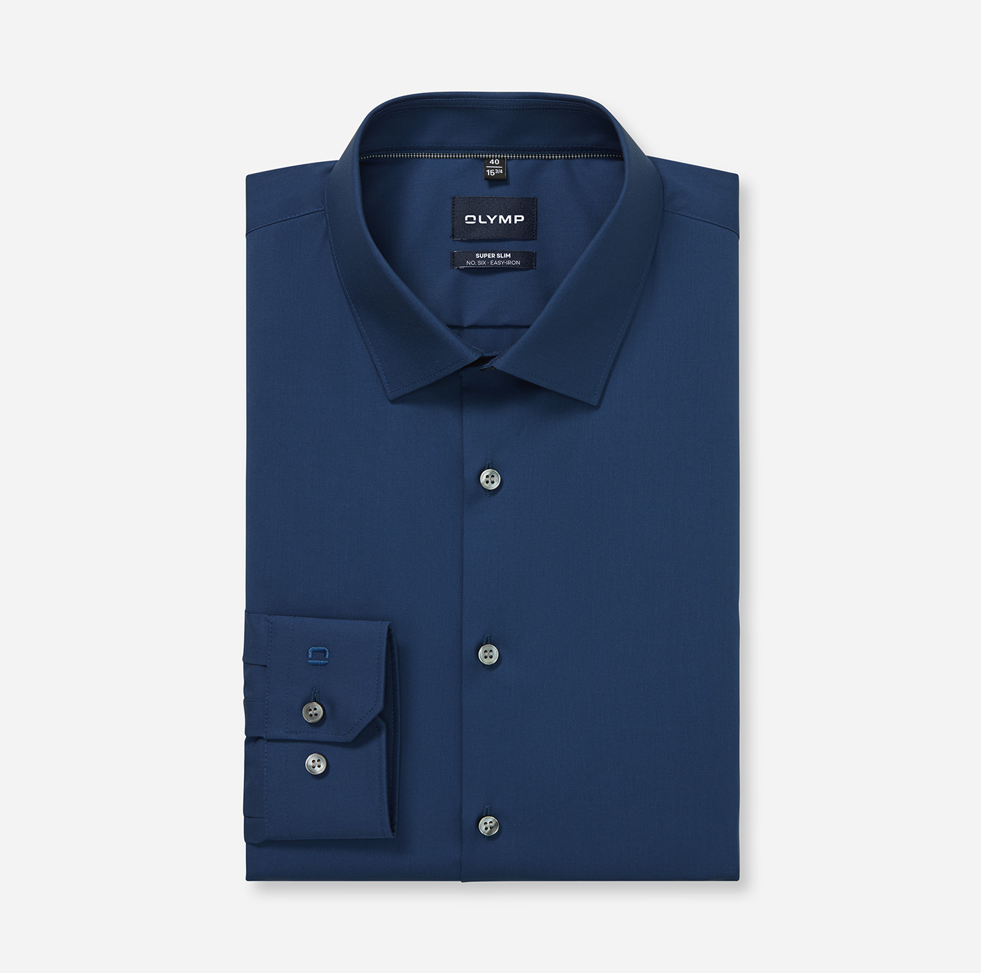 Hemd Herren Rauchblau – OLYMP No. Six Super Slim