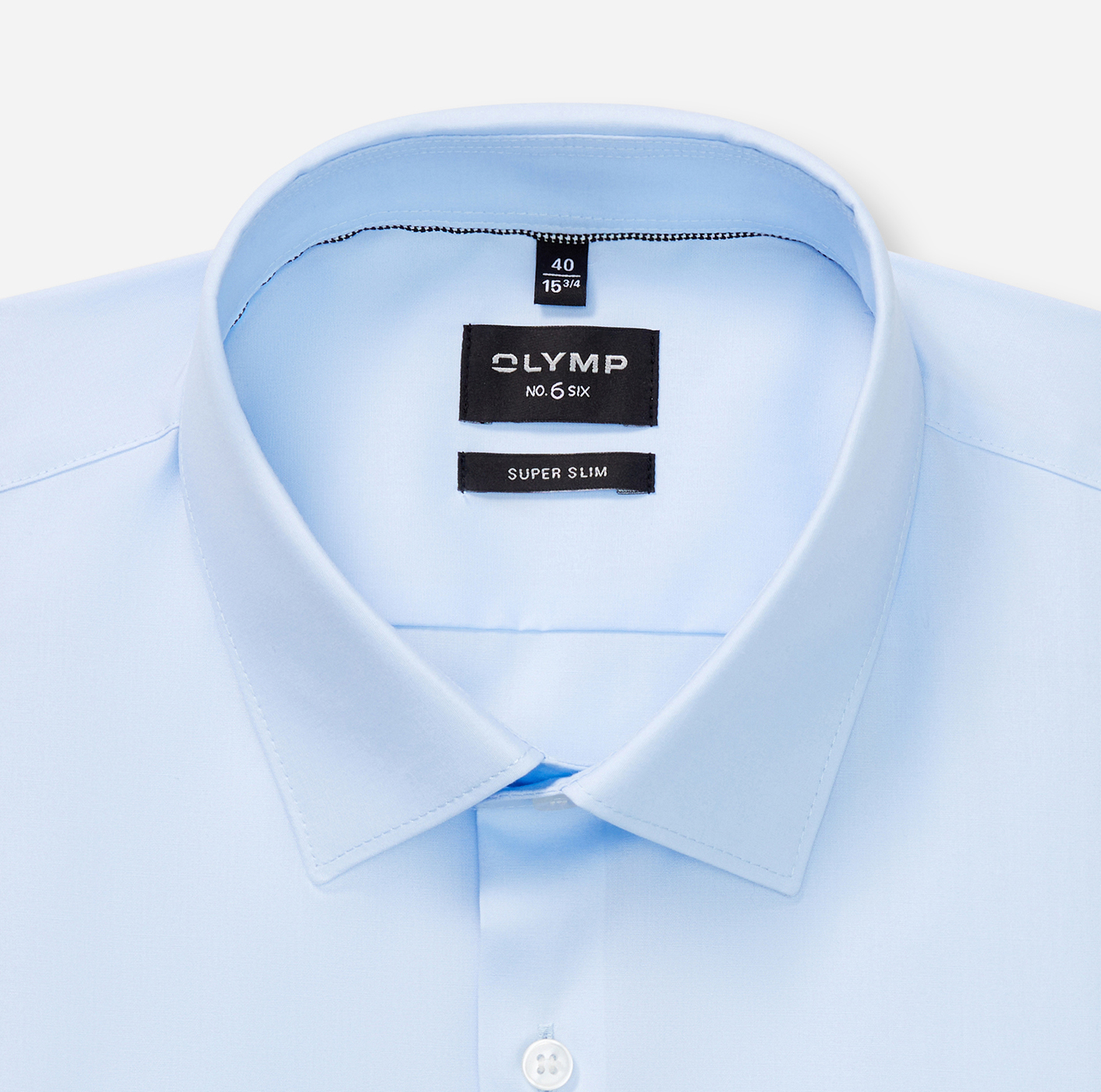 Hemd Herren Blau – OLYMP No. Six Super Slim, Detailansicht