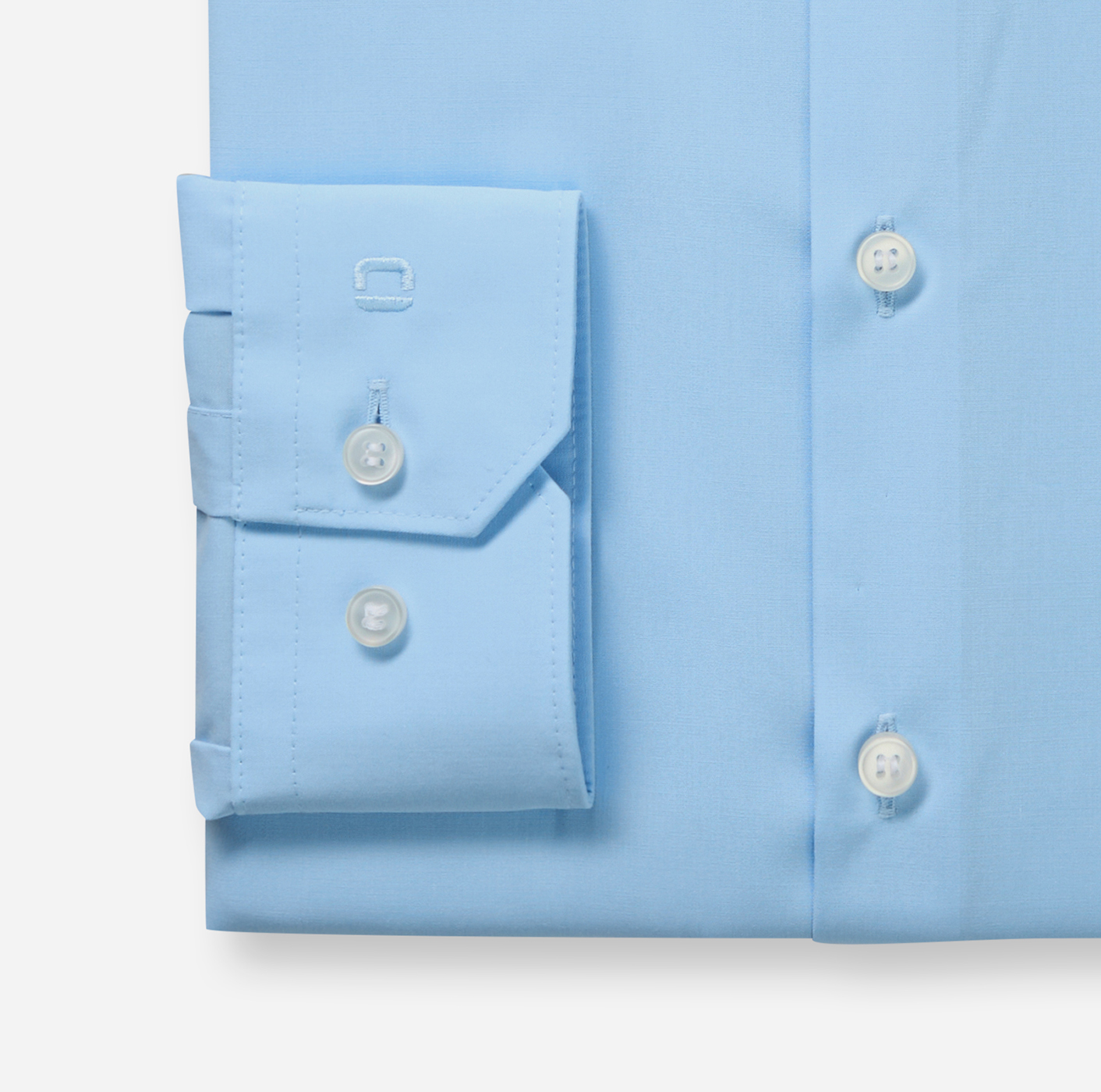 Hemd Herren Hellblau – OLYMP No. Six Super Slim, Detailansicht