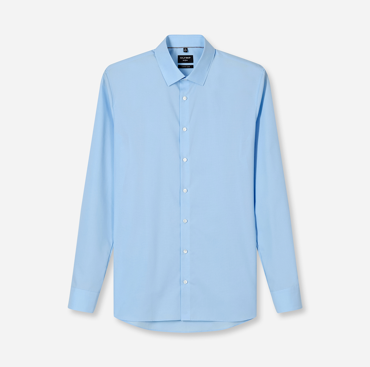Hemd Herren Hellblau – OLYMP No. Six Super Slim, Detailansicht