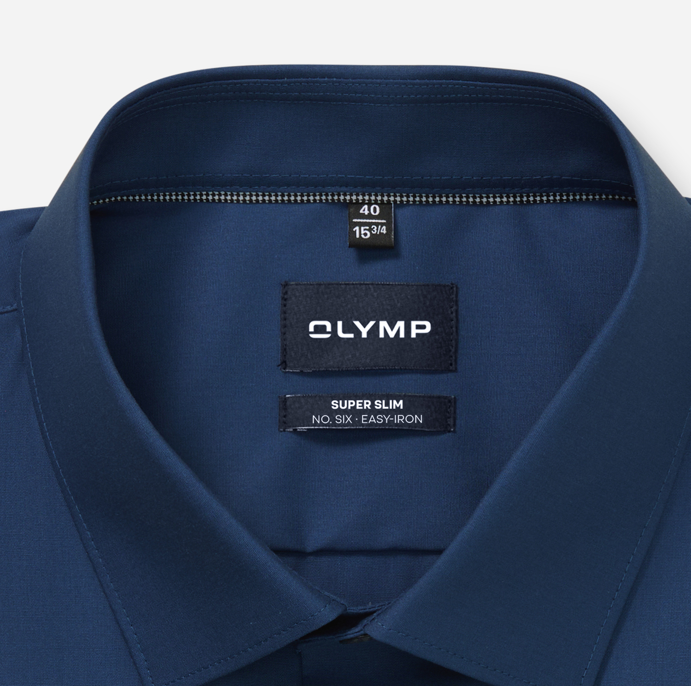 Hemd Herren Rauchblau – OLYMP No. Six Super Slim, Detailansicht