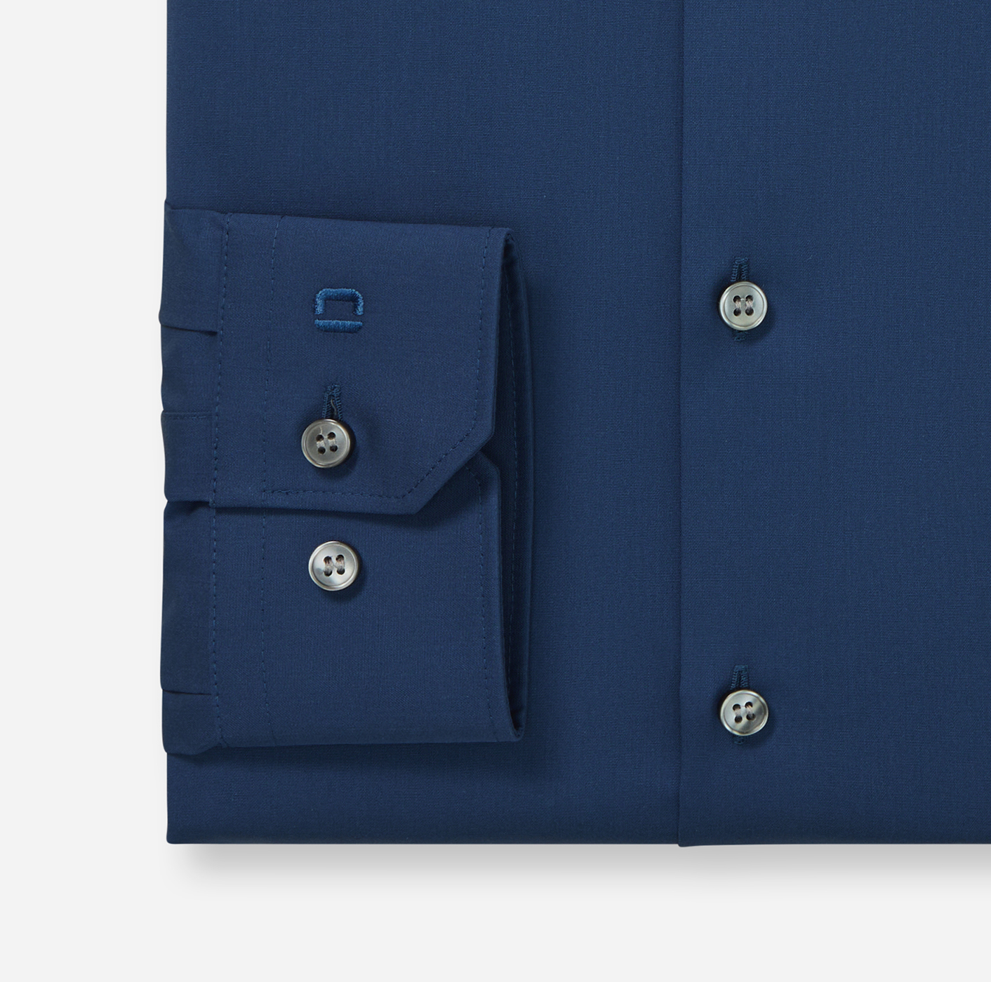 Hemd Herren Rauchblau – OLYMP No. Six Super Slim, Detailansicht