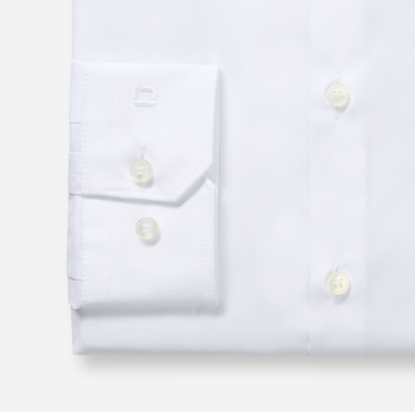 Hemd Herren Weiß – OLYMP No. Six Super Slim, Detailansicht