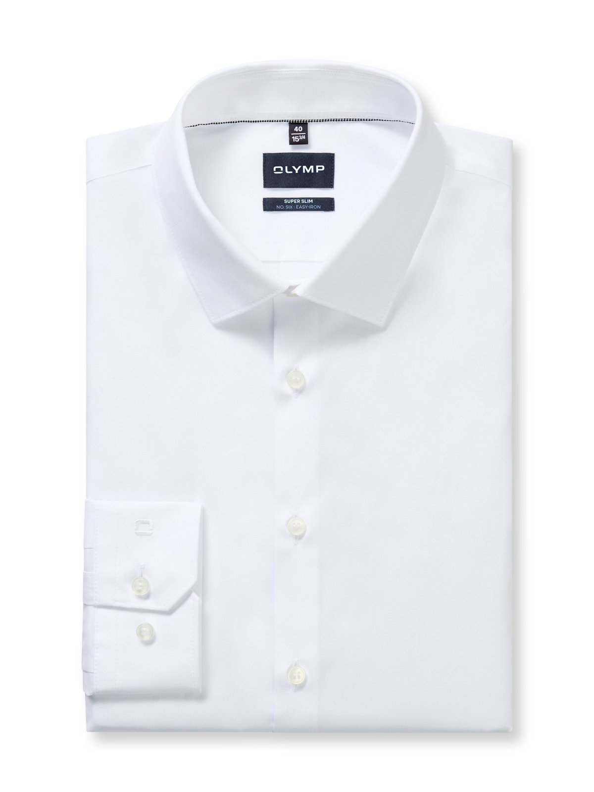 Hemd Herren Weiß – OLYMP No. Six Super Slim, Detailansicht