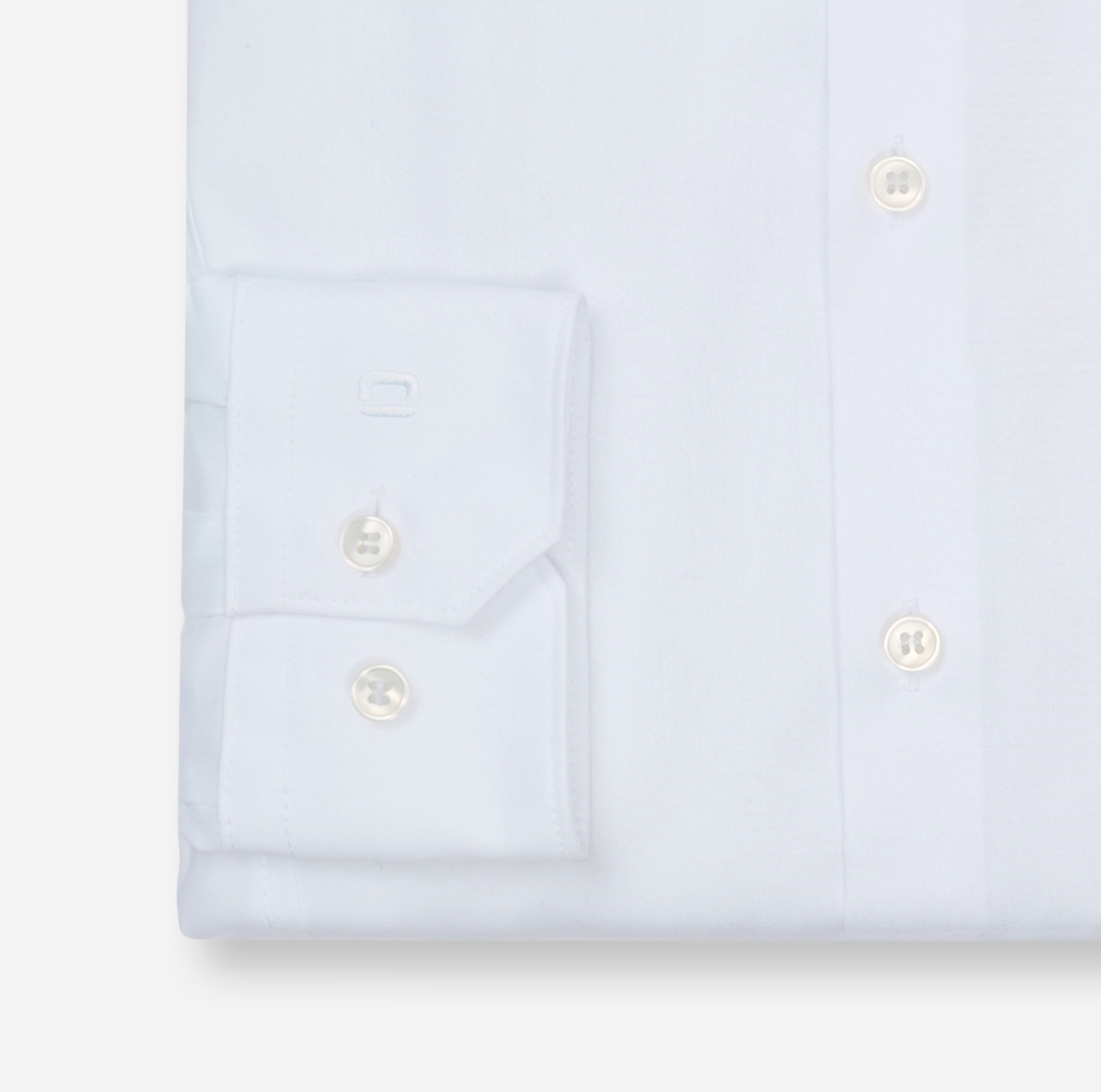 Hemd Herren Weiß – OLYMP No. Six Super Slim, Detailansicht