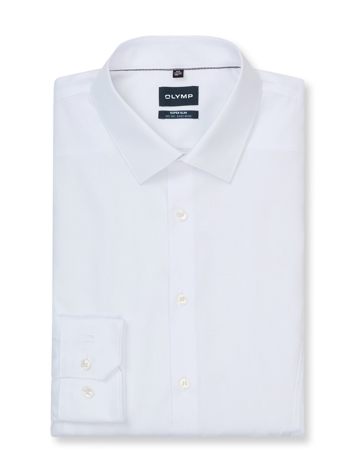 Hemd Herren Weiß – OLYMP No. Six Super Slim, Detailansicht